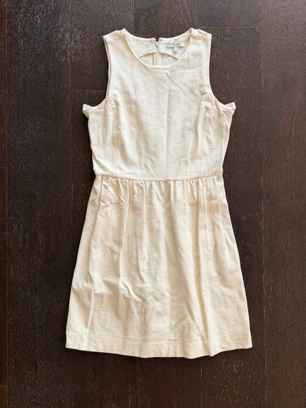 Madewell Cream Sleeveless Fit & Flare Dress
